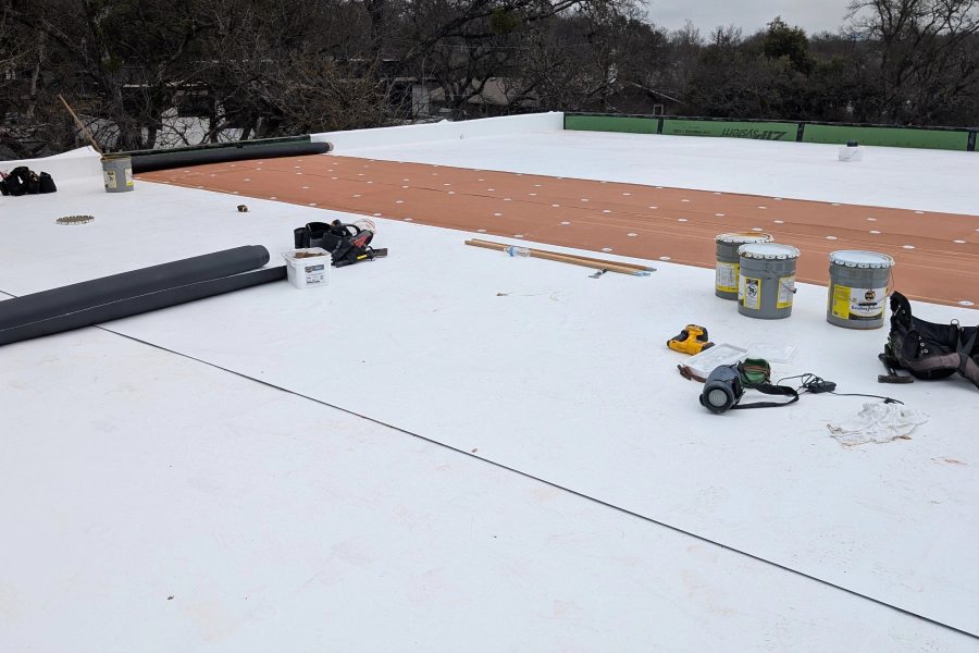 flat roof installation