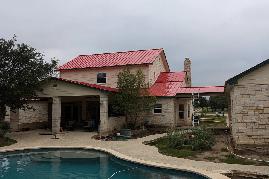 metal roof installation