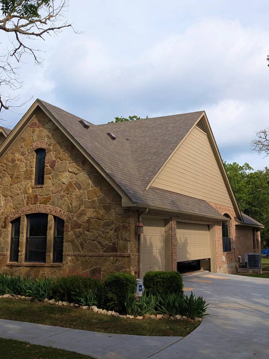 newly installed asphalt shingle roof