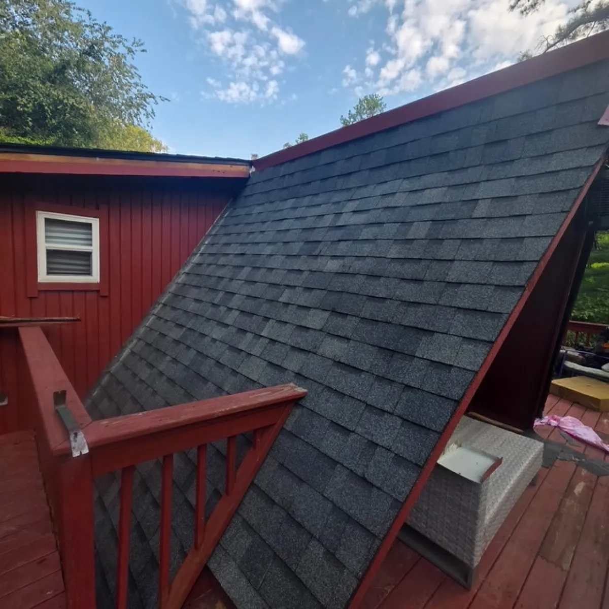 Asphalt Shingle A-Frame Roof Installation